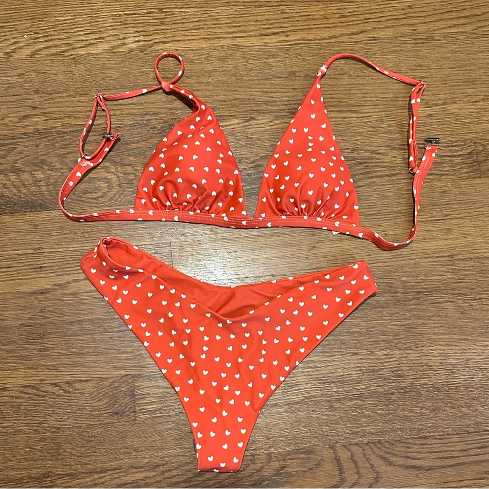 Red hearts bikini